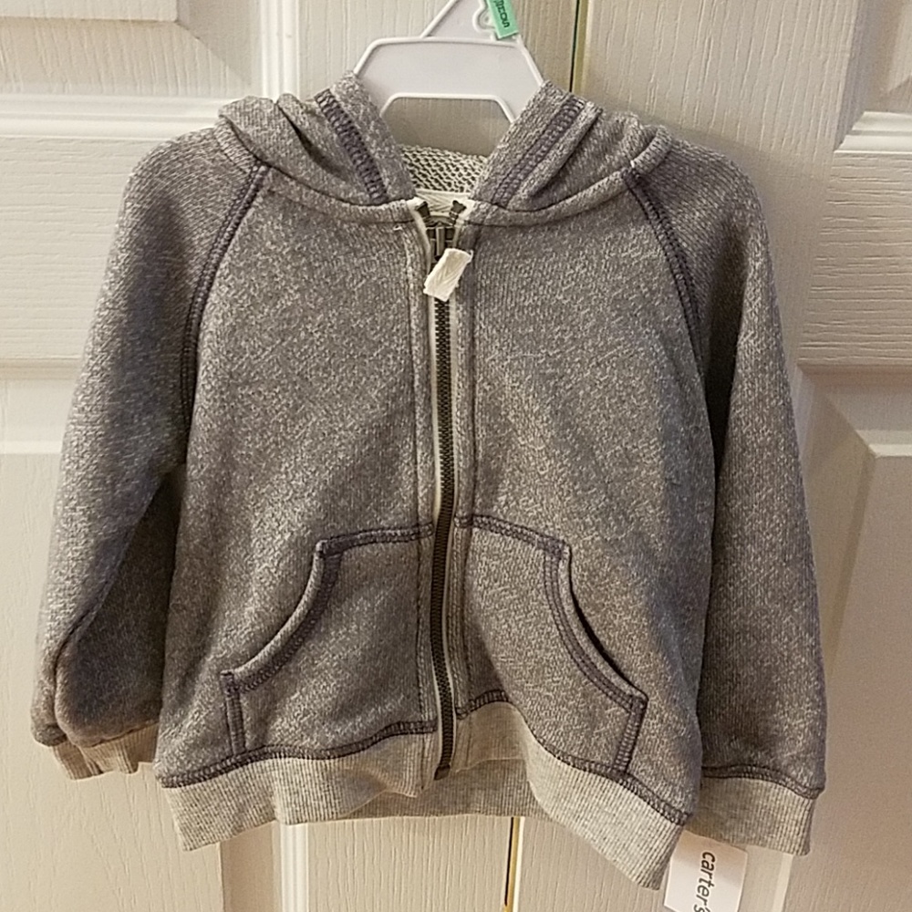Carter's Soft Grey Zip Up Hoodie